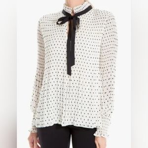Max Studio tie neck blouse